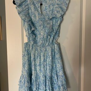 Minkpink Zahari Mini Dress in Blue Floral Size M New with Tags